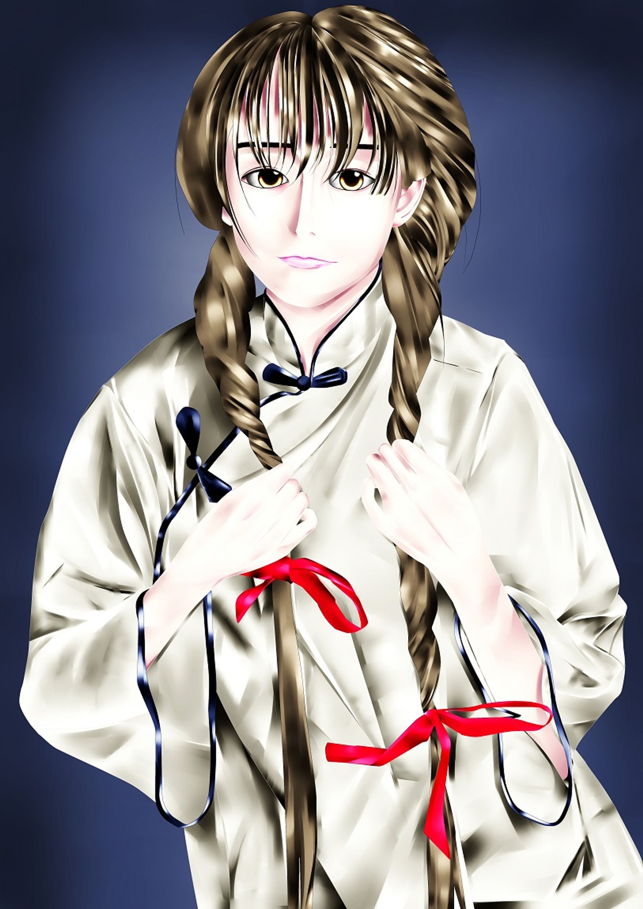 三つ編み女の子-1