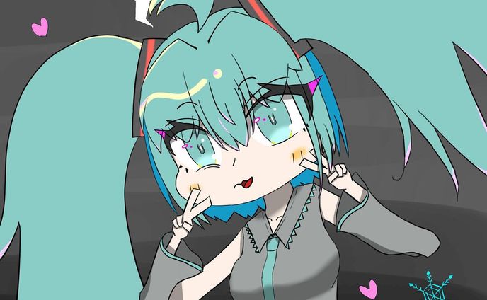 初音ミクだぜ〜
#初音ミク好きと繋がりたい 
#初音ミクイラスト 
#vocaloid 
#hatsunemiku