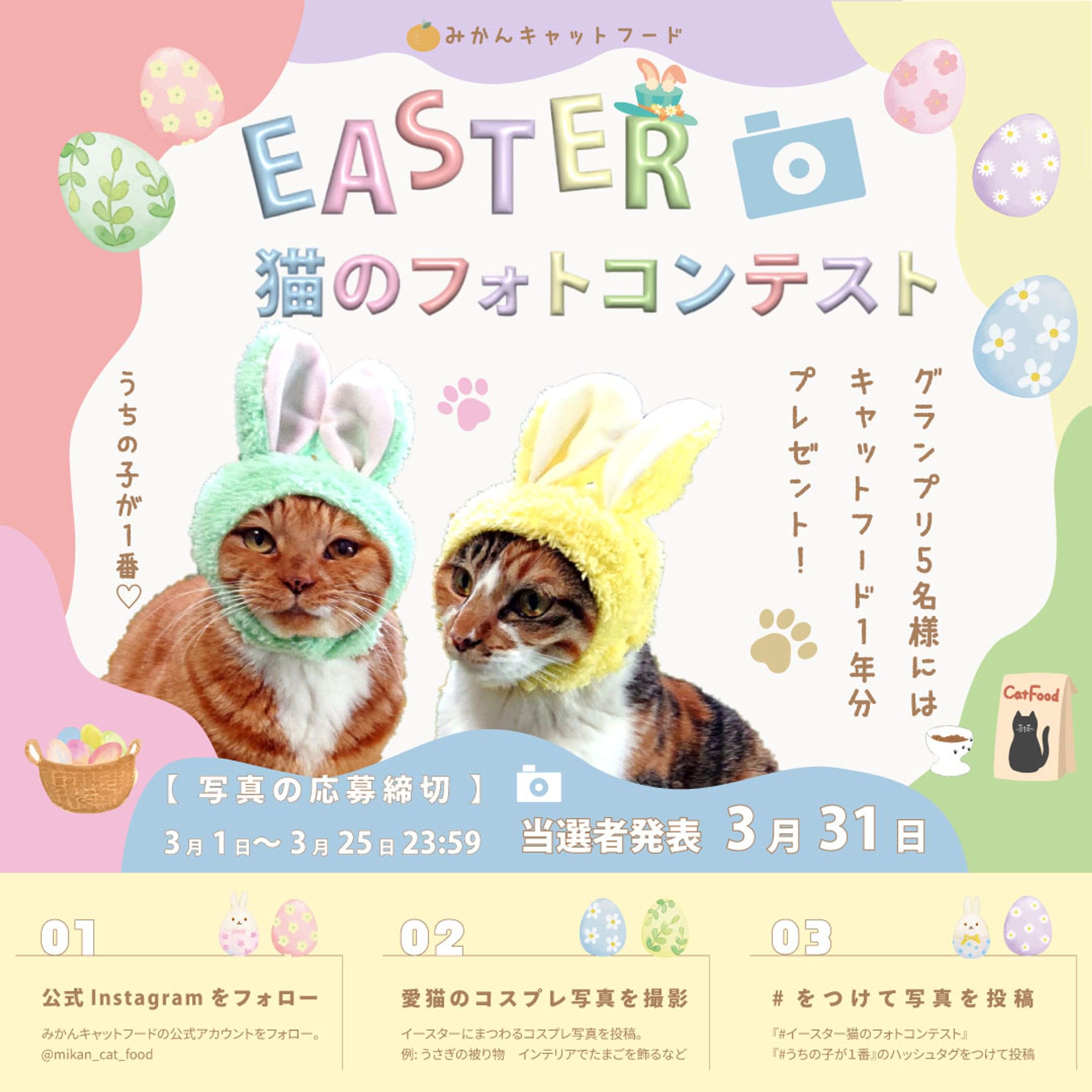 イースター限定　キャットフードの広告バナー【スクールコンペ】-1