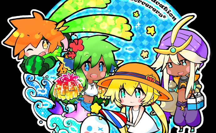 イラコン　ステッカー　2イラストコンテンスト『魔術師達の夏休み』