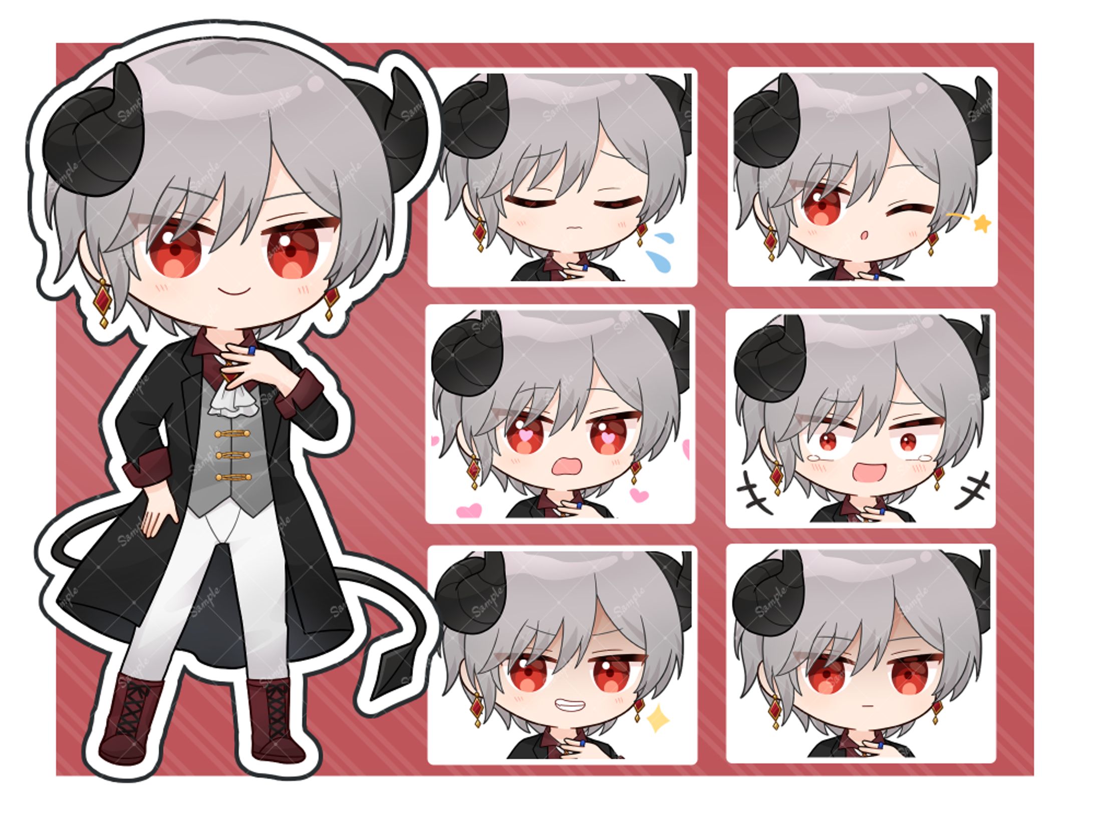SDイラスト(2.5頭身スペシャル作画・キャラデザ)-1