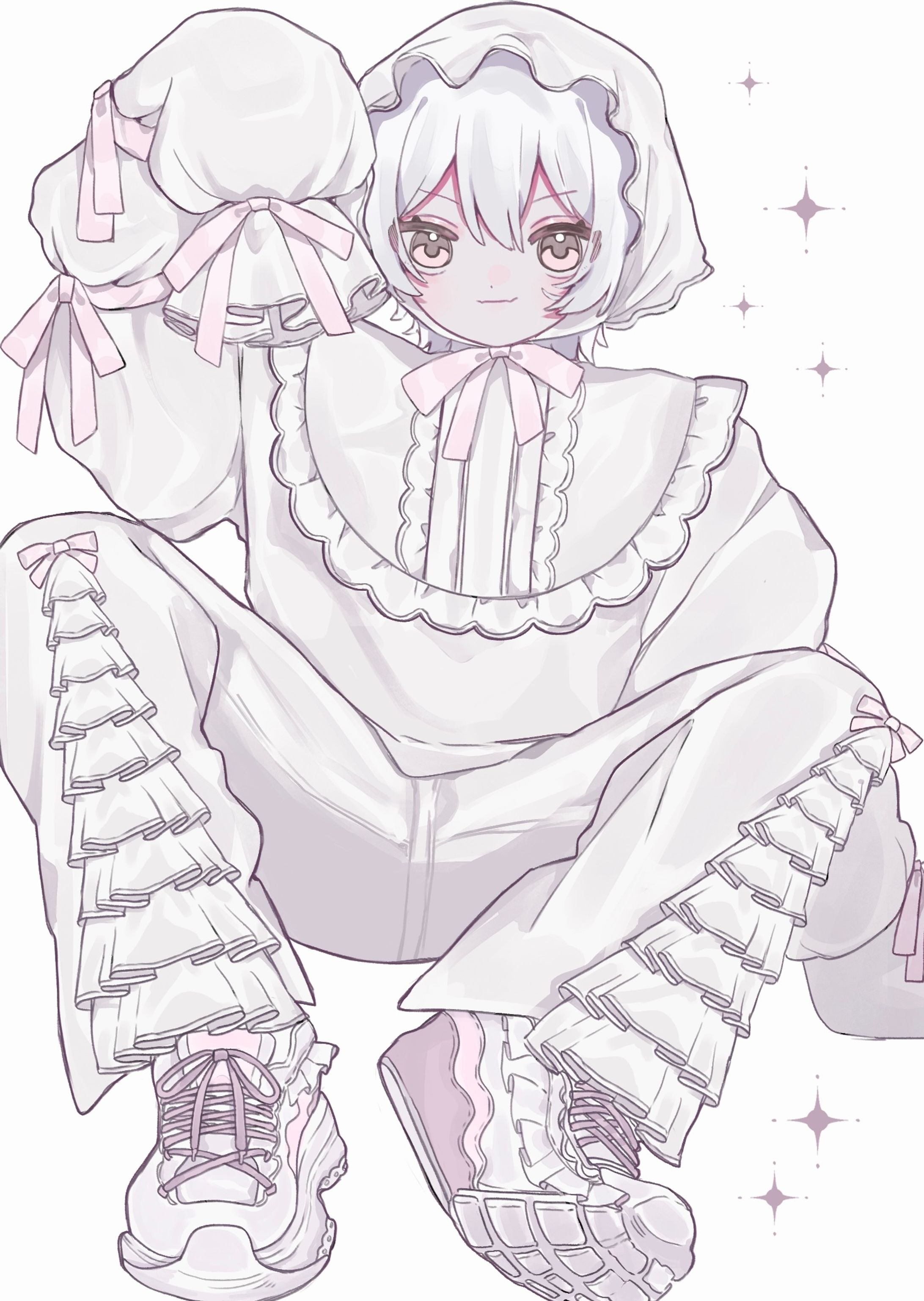 創作イラスト🕯🎀🤍🪞⟡.*-1