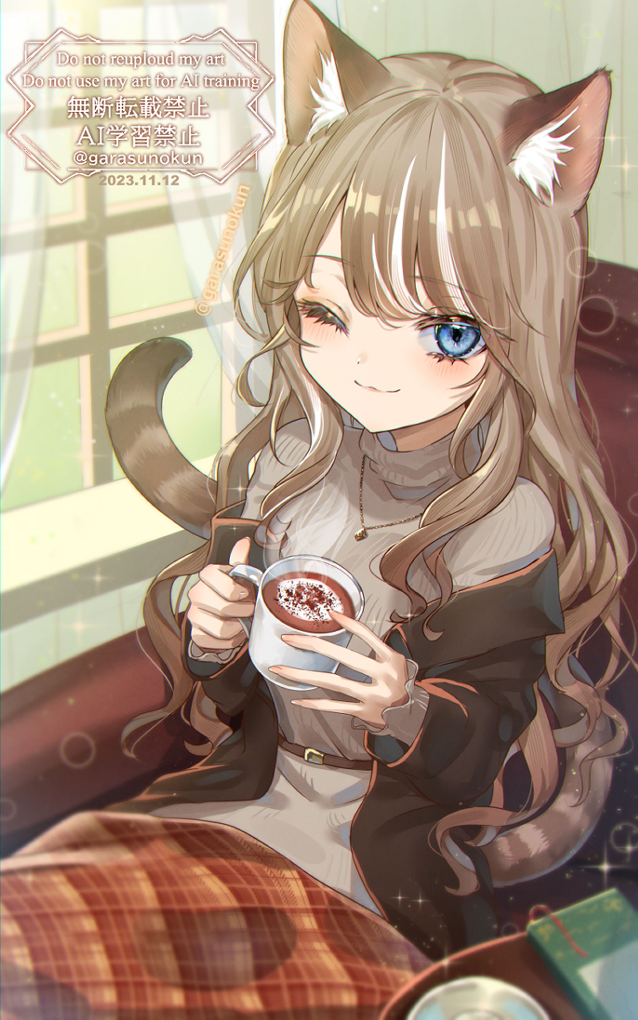 ふわちゃん（近所にいる猫ちゃん擬人化してみた）-1