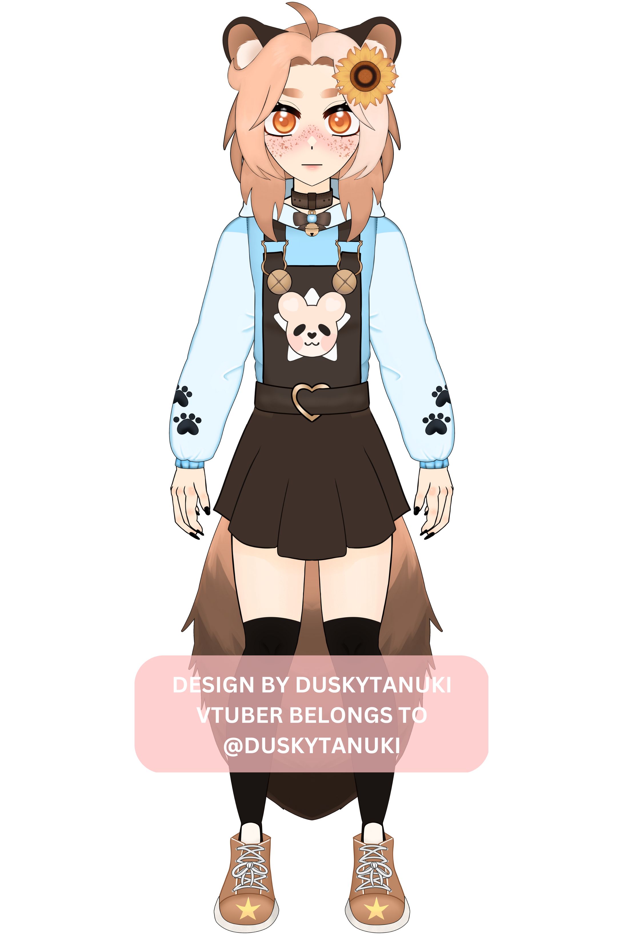 DuskyTanuki Full Body VTuber Model-1