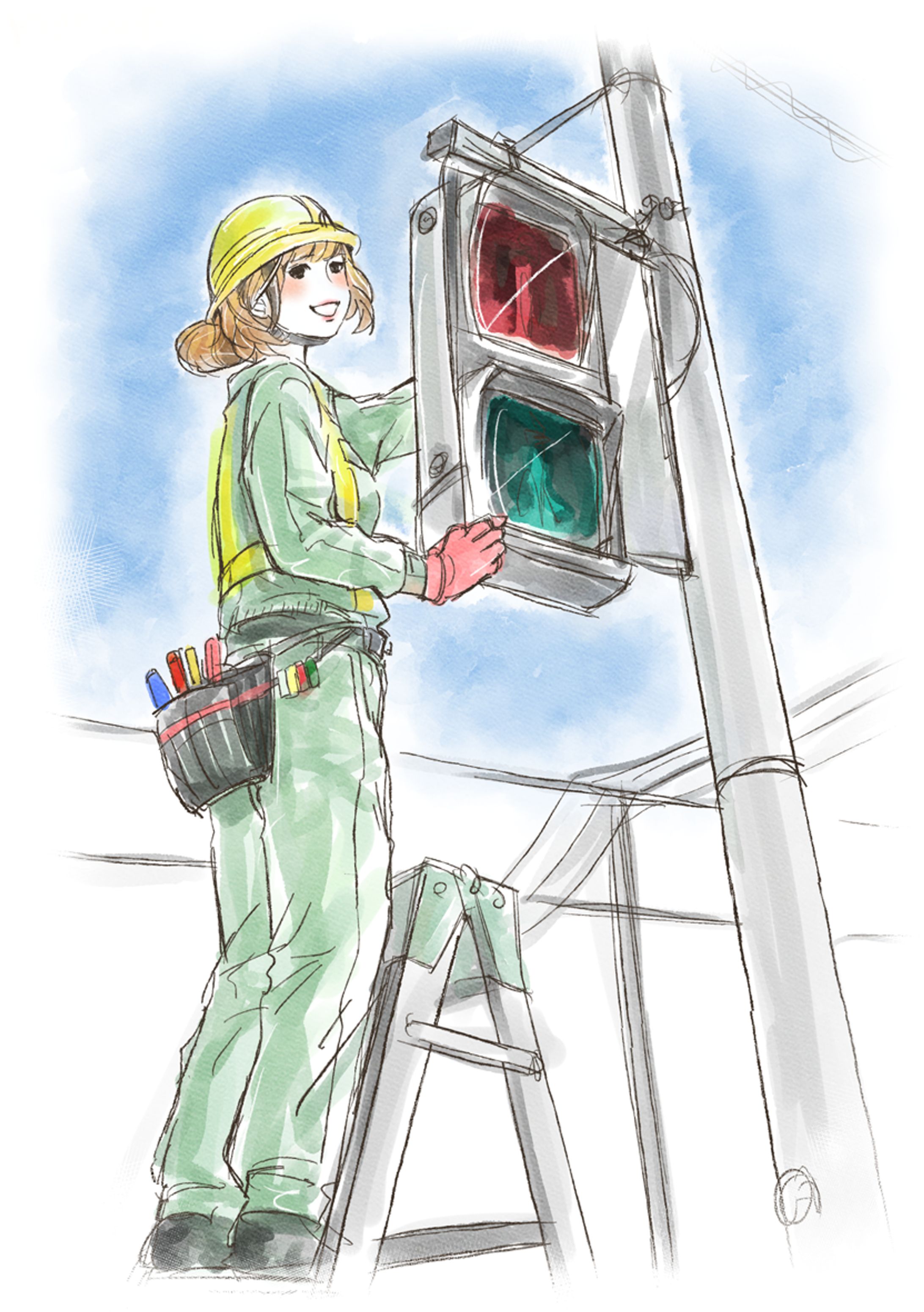 はたらく女子シリーズイラスト-1