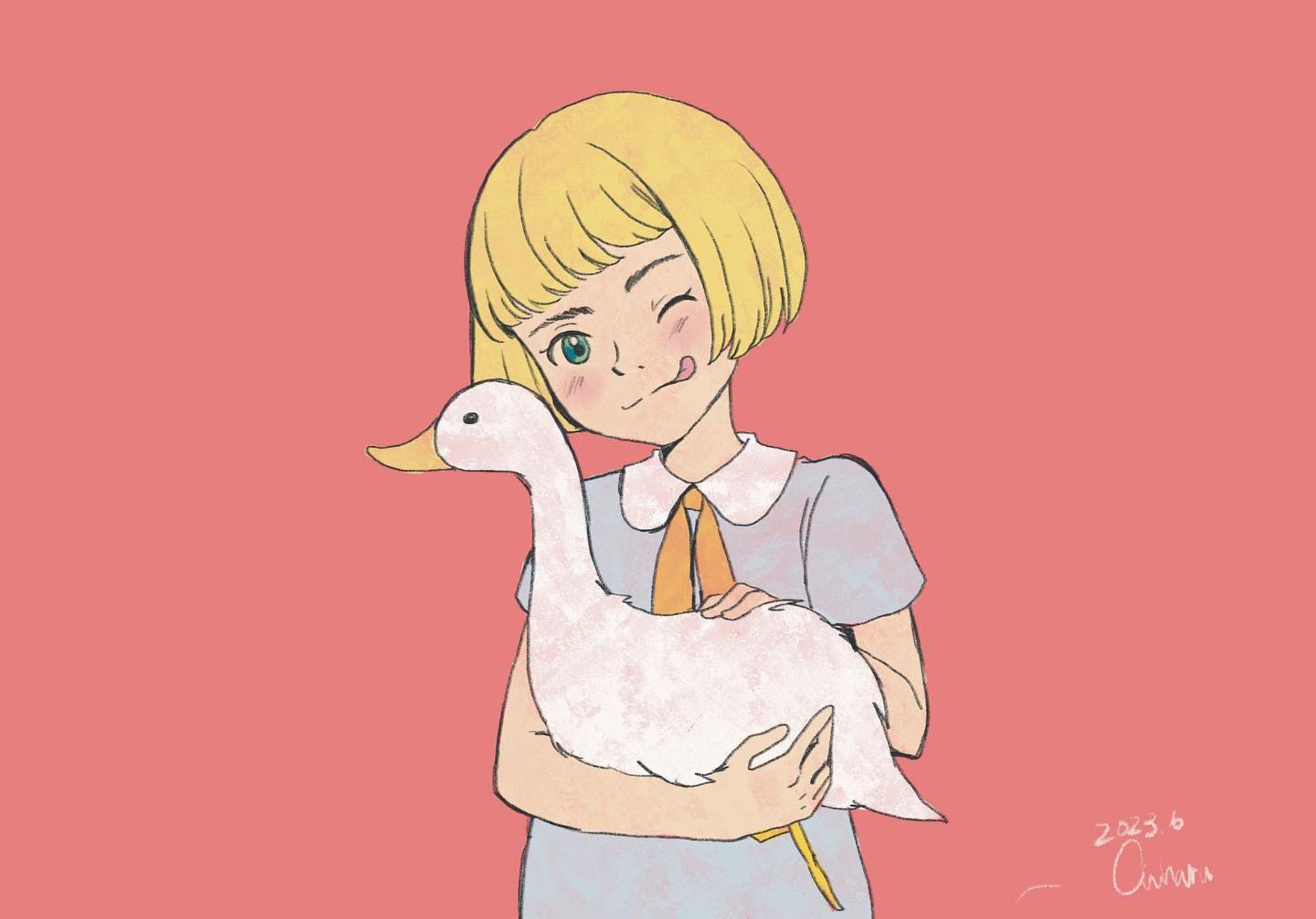 子供の洋服　襟付きのワンピースが
断然可愛い

子供とアヒルを掛け合わせると
可愛いのはなぜ

#ファンシー
#ウィークエンズ 
#olive雑誌 雑誌 
#オリーブ
#Olivemagazine

#オリーブ少女
#オリーブ少女ライフ 
#80年代 
#80年代ファッション 
#原宿
#イラスト
#イラスト好きな人と繋がりたい 
#illustrator 
#レトロガール 
#art 
#illustration 
#絵描きさんと繋がりたい 
#パリファッション 
#イラストグラム 
#アニメーター
#アニメーション制作 
#80s 
#80年代ガーリー-1