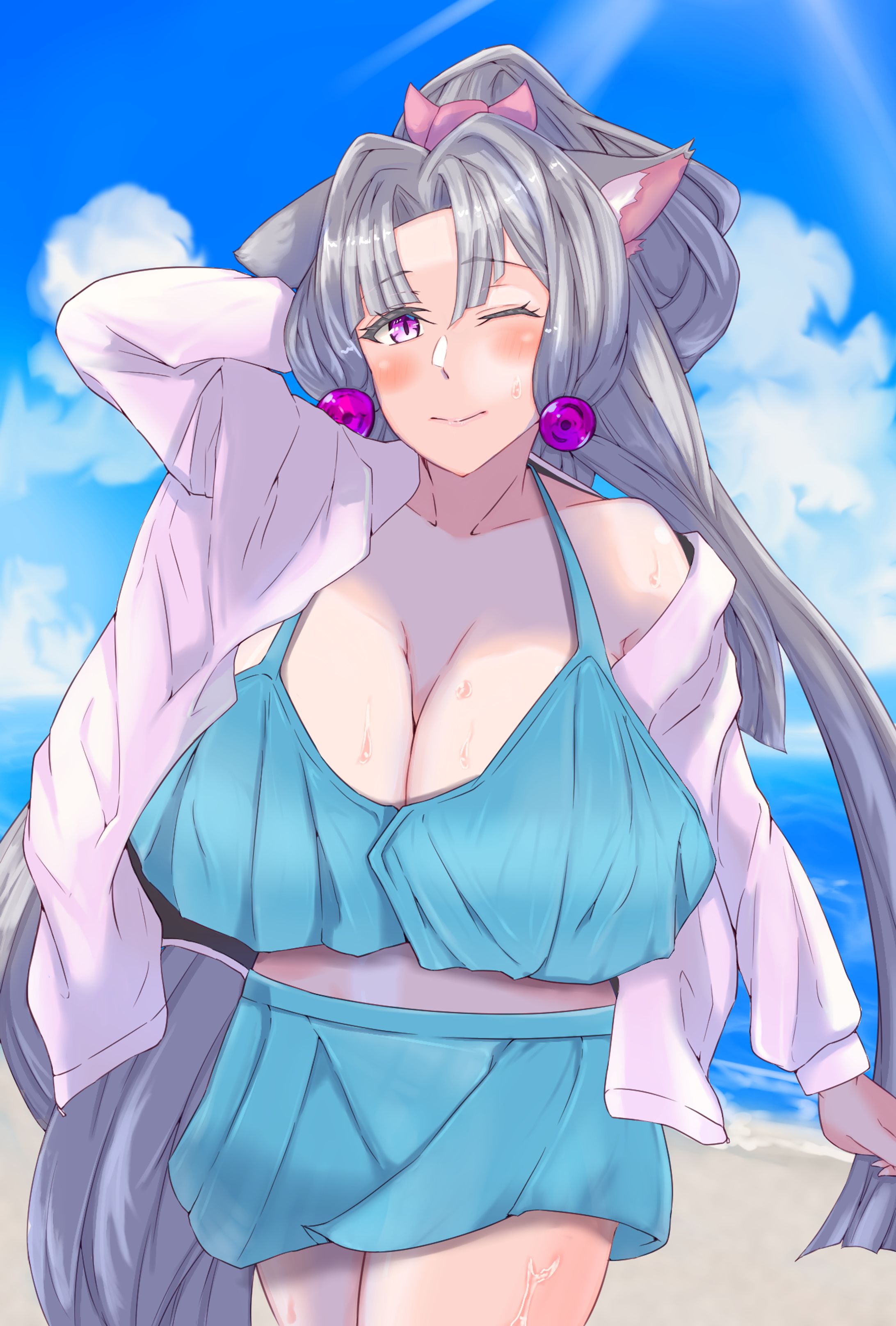 東北イタコ姉様と海デート-1