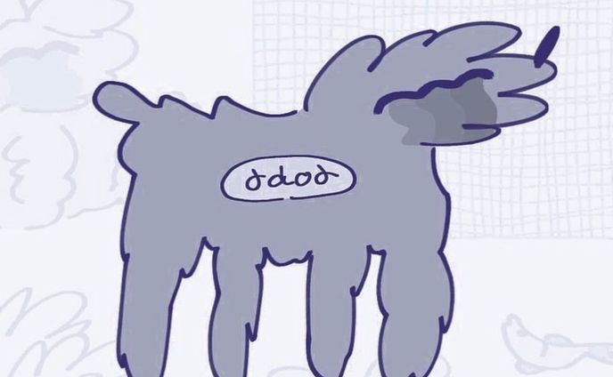 横向き犬