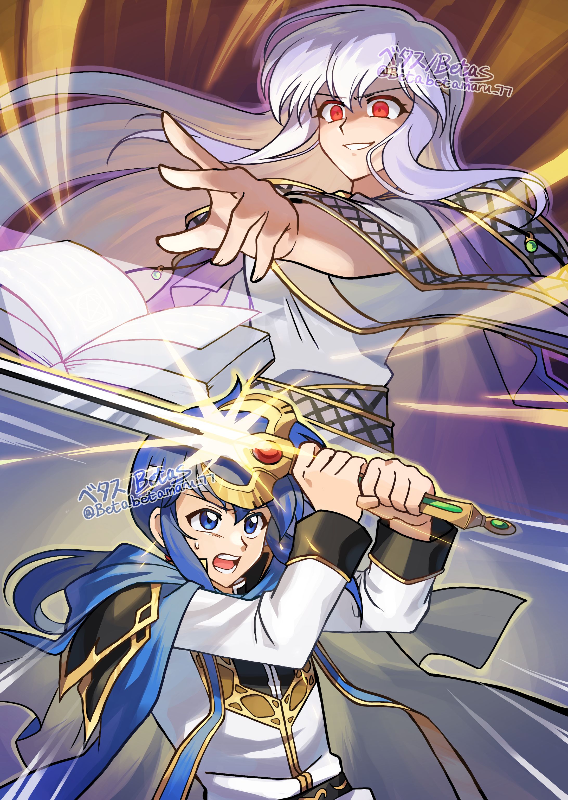 ユリアvsセリス(依頼絵)-1