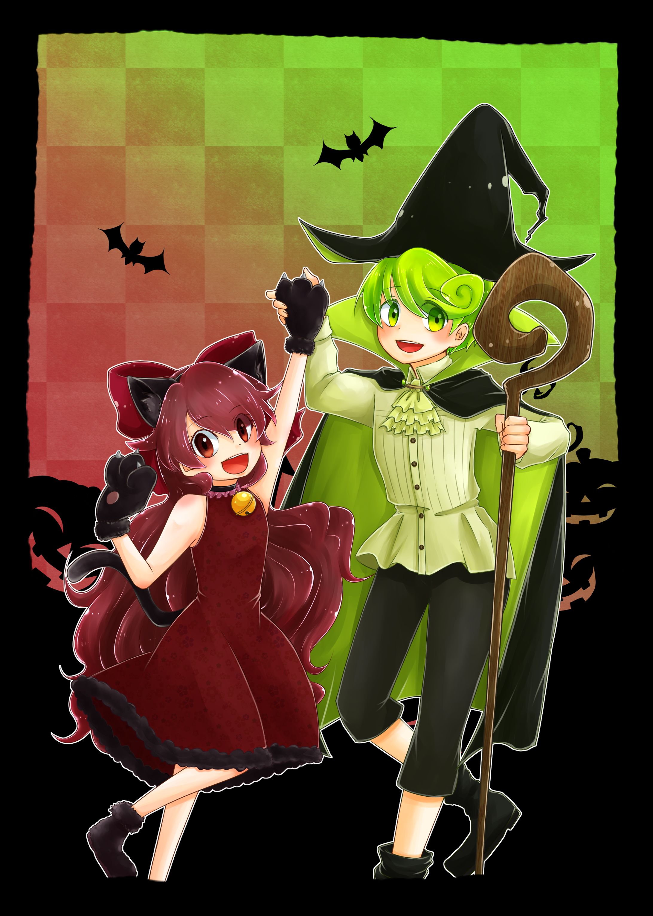 【色いろ！】色擬人化ハロウィン　銅＆黄緑-1