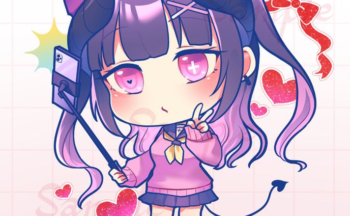 ミニキャライラスト（宵ノチル様）