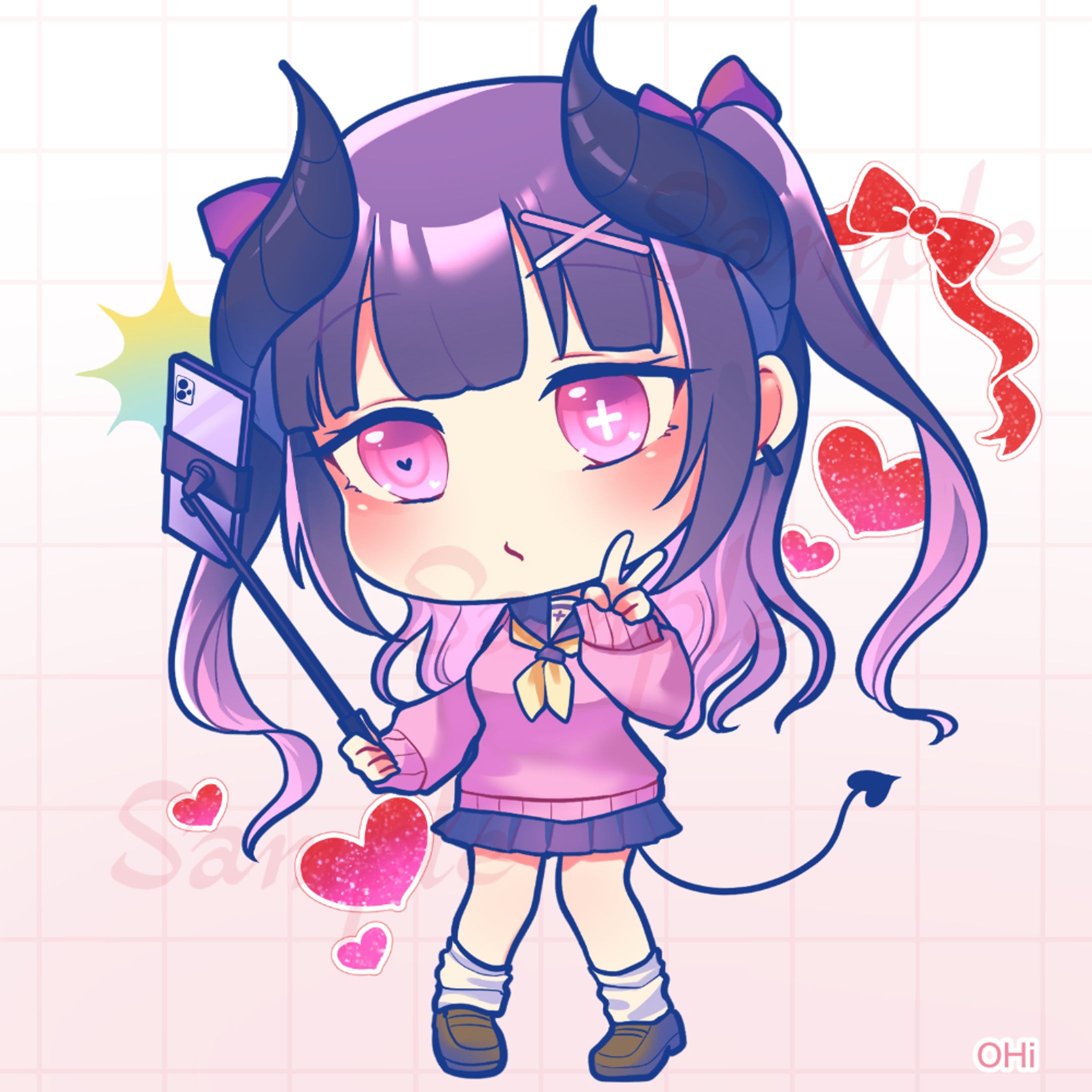 ミニキャライラスト（宵ノチル様）-1