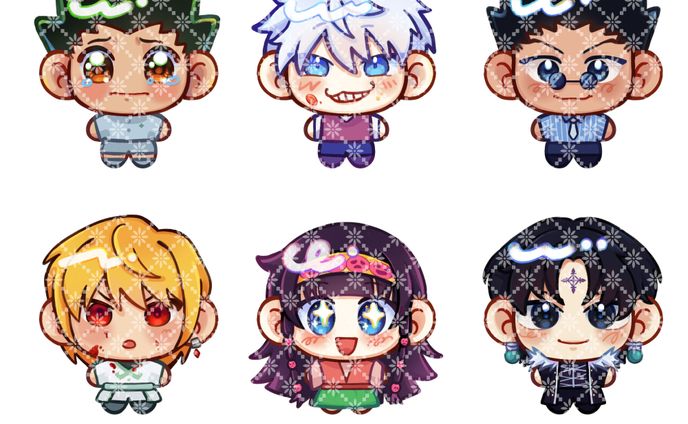 Gummy Style Sticker Hunter x Hunter Characters