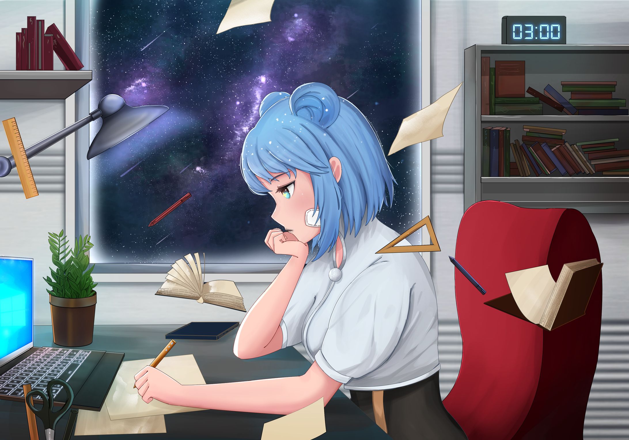 lofi girl fanart with original character-1