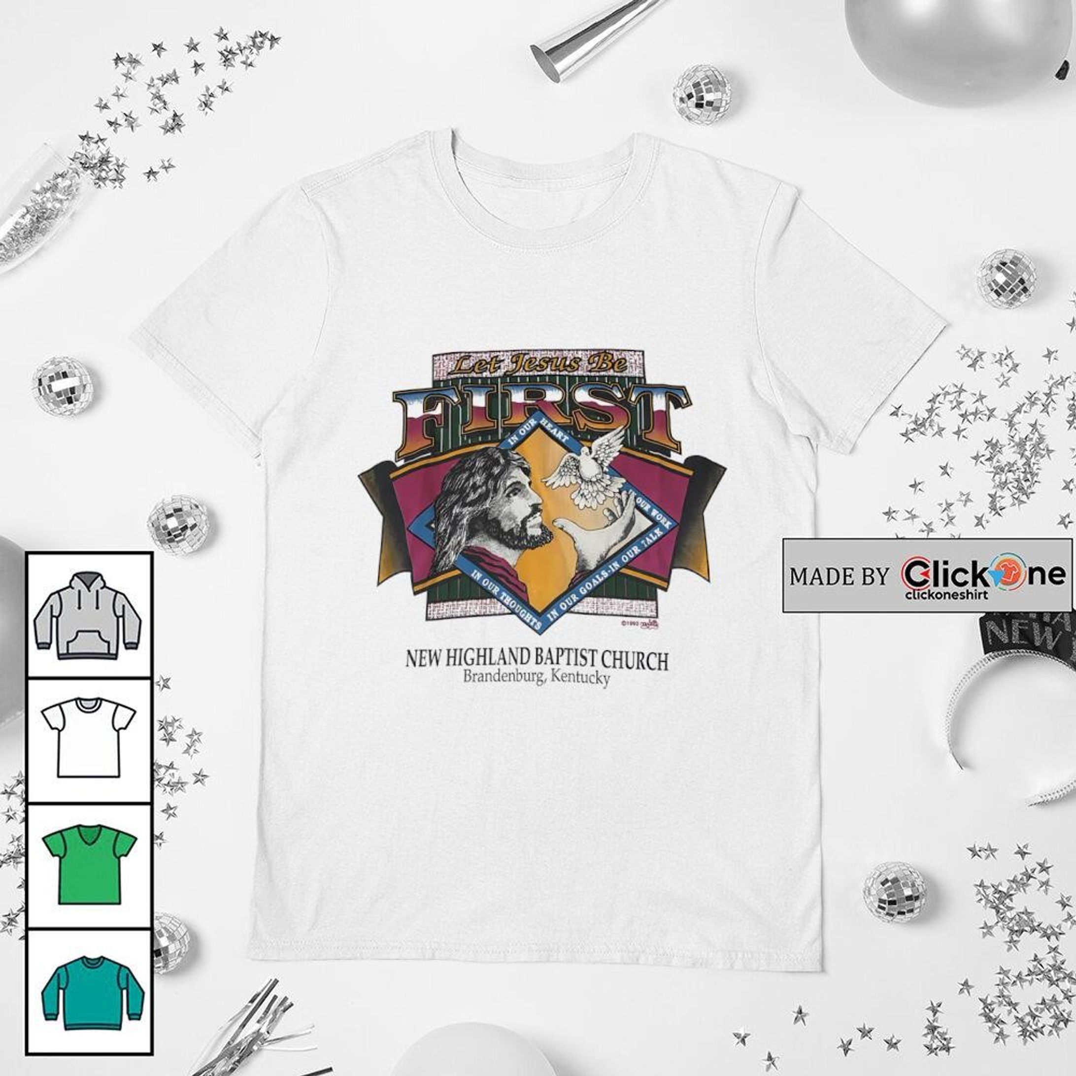 Let Jesus Be First – Faith & Community Inspiration Tee-1