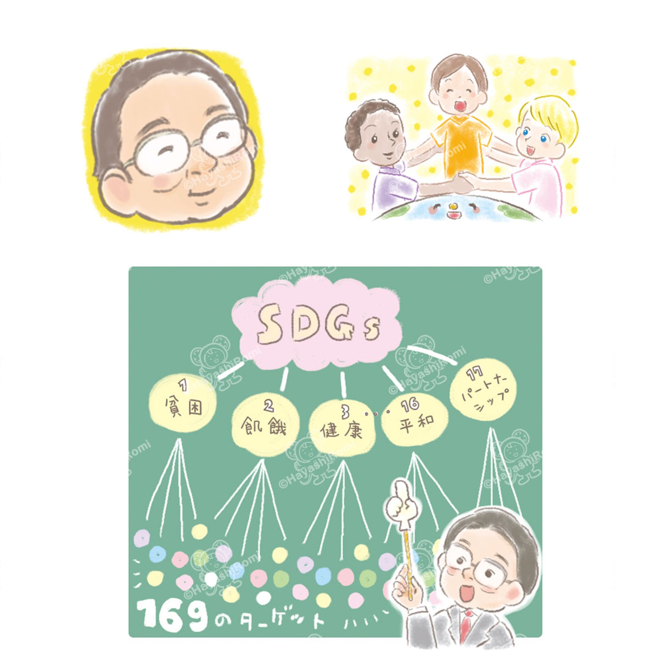 保育とカリキュラム（2022年4月）連載『SDGsの視点で考える』イラスト担当-1