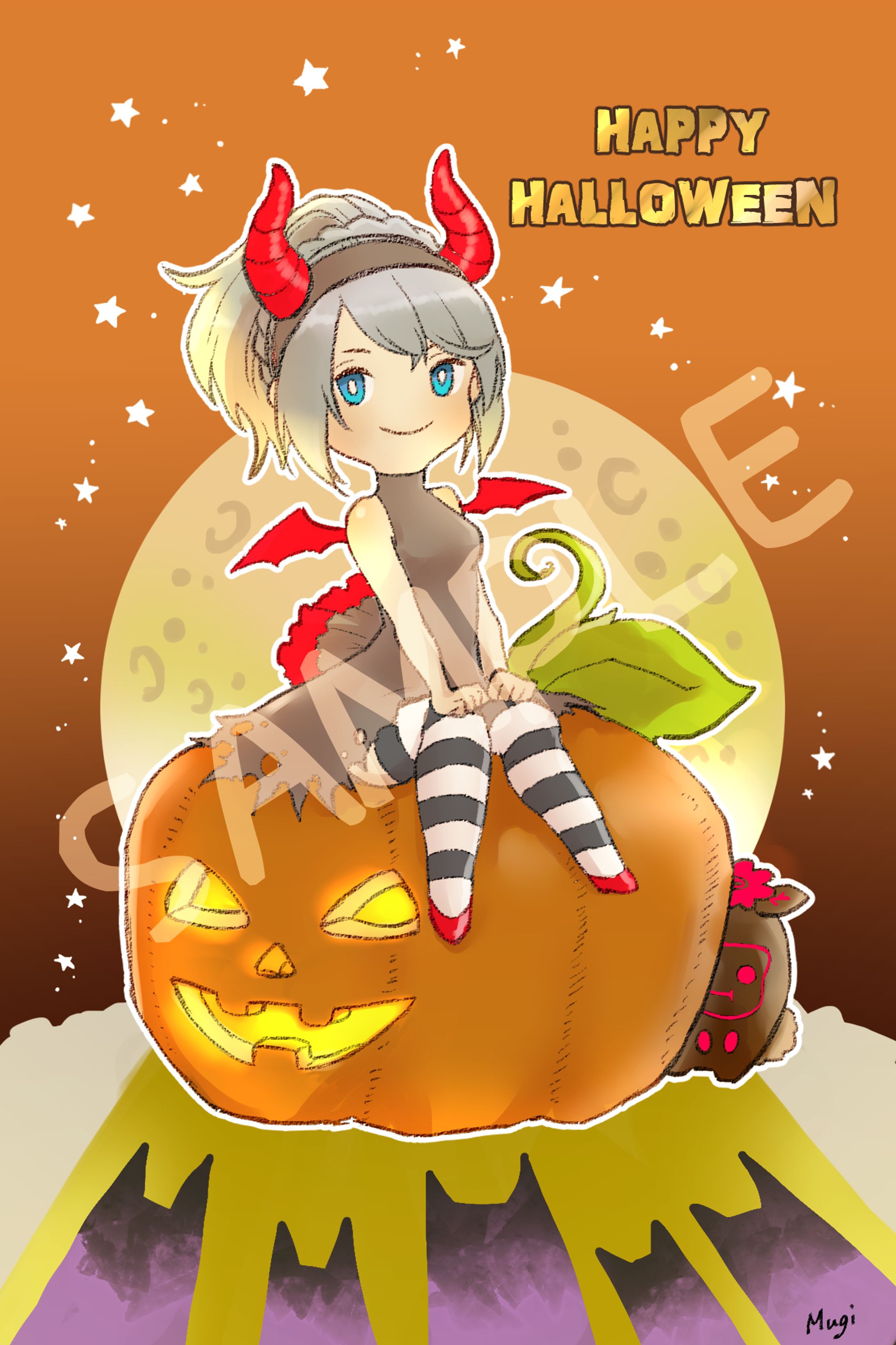 ハロウィンポストカードデザイン-1