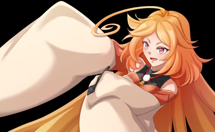 VTuber暁月けだまさん動画サムネイル用イラスト