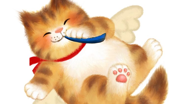 ふわふわのねこ天使
