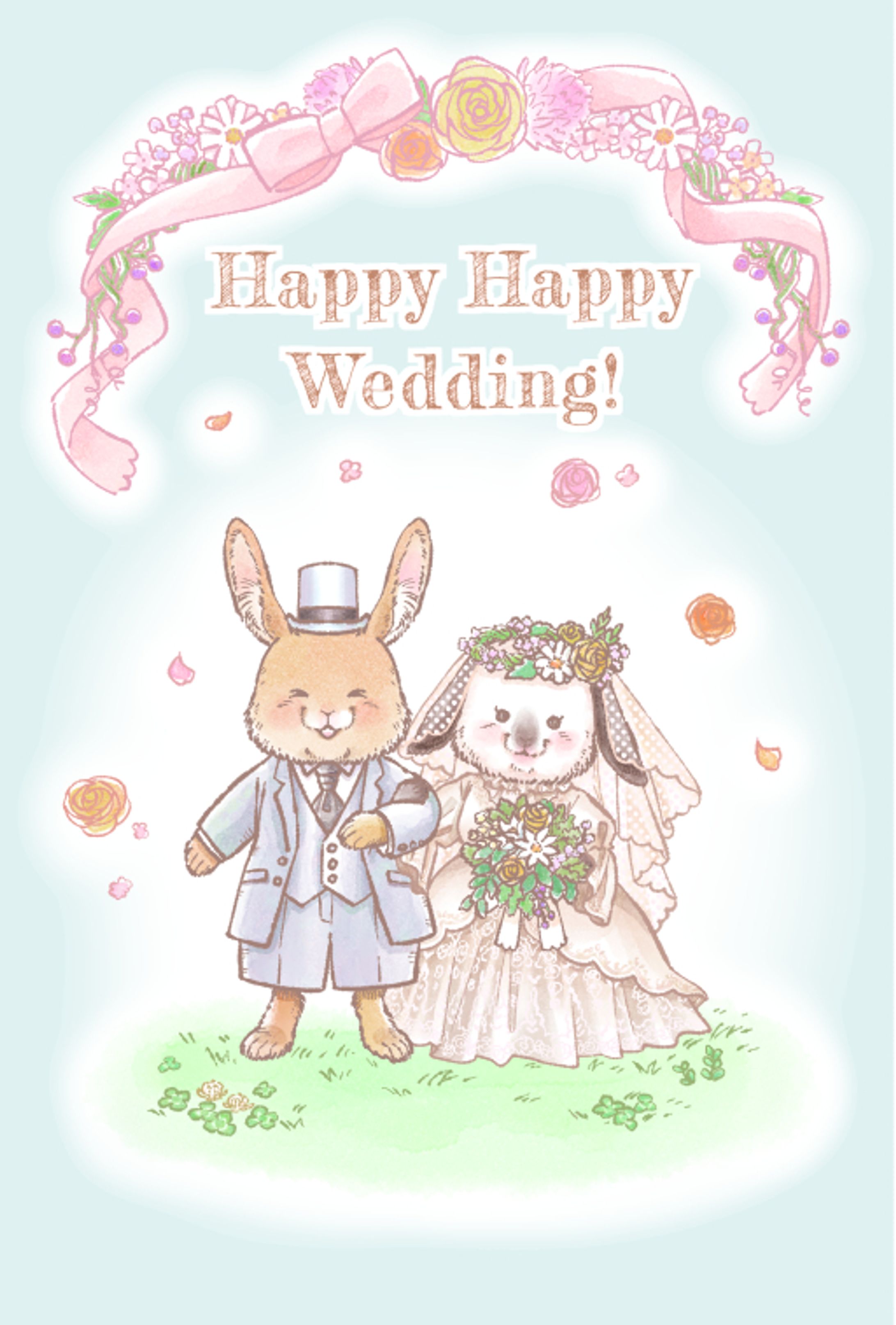 ウェディングのグリーティングカード-1