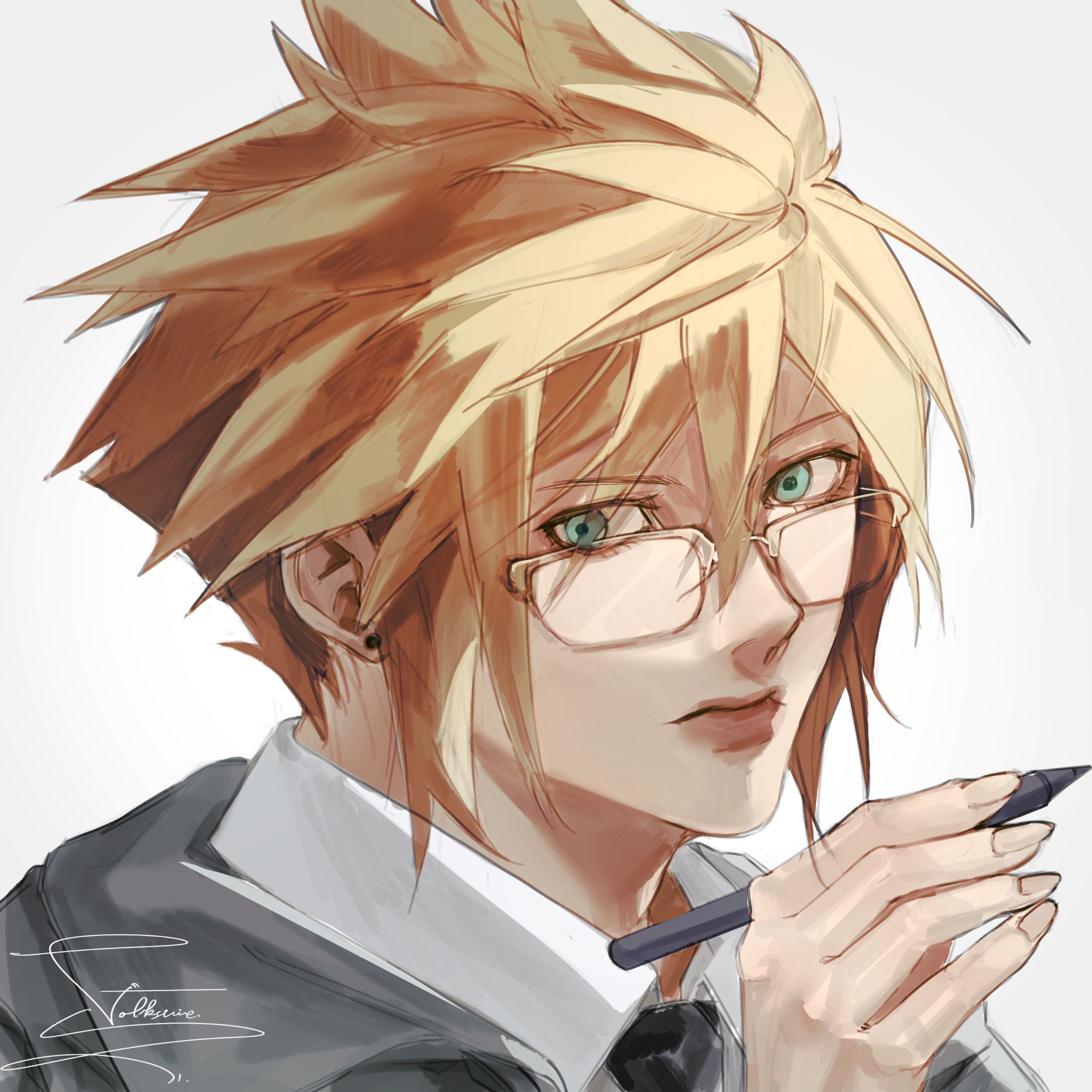 Cloud fanart headshot, 2024-1