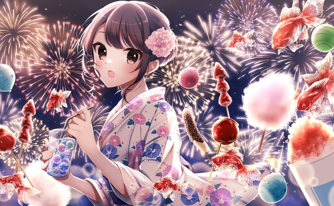 【オリジナル】甘い夏祭り