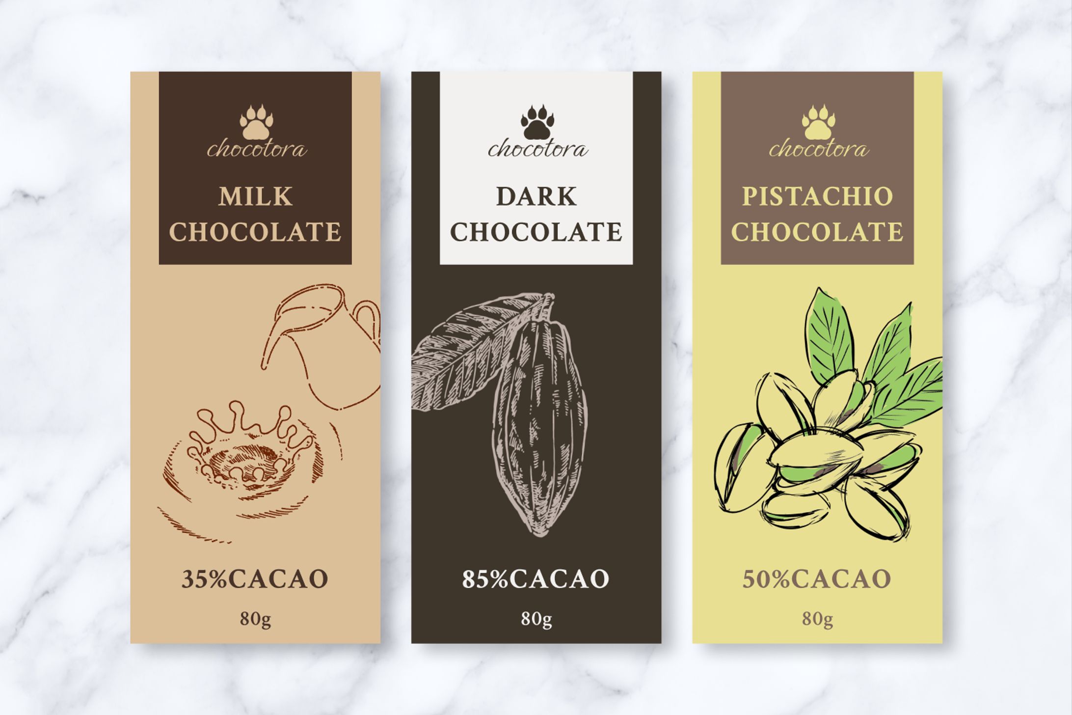 【架空】板チョコテパッケージデザインの制作-1