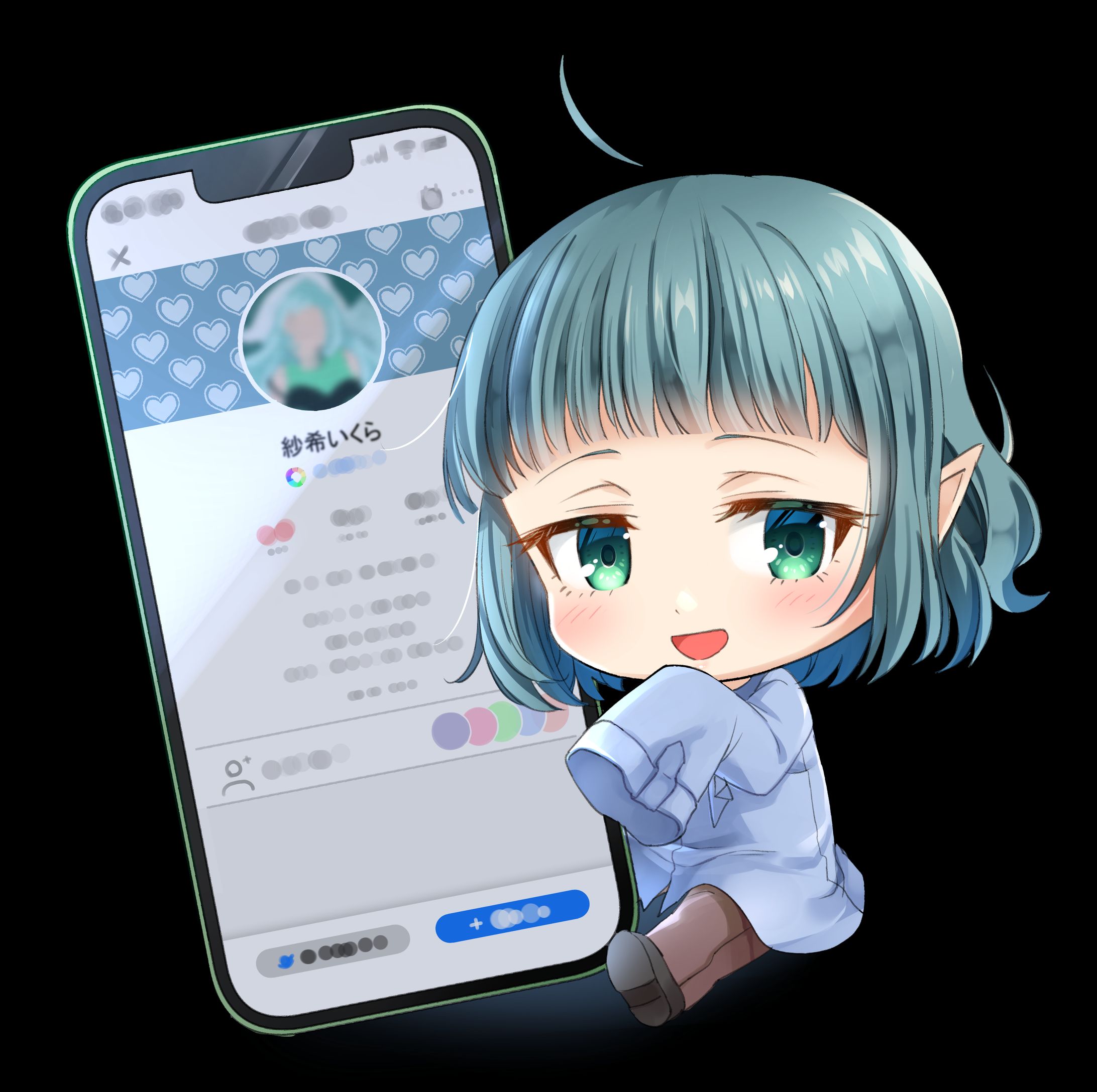 Vライバー 紗希いくら様SDイラスト-1