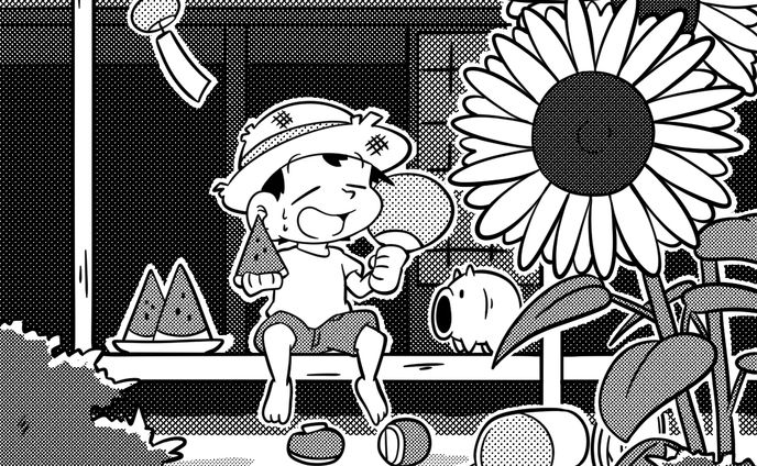 パズル雑誌 挿絵 夏