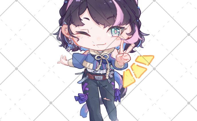 ＜commission＞ちびキャライラスト/猫野なお様