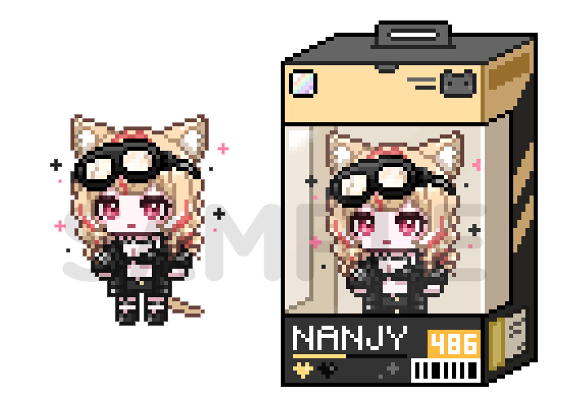 [Vtuber] 치지직 난지님 굿즈 픽셀 일러스트-1