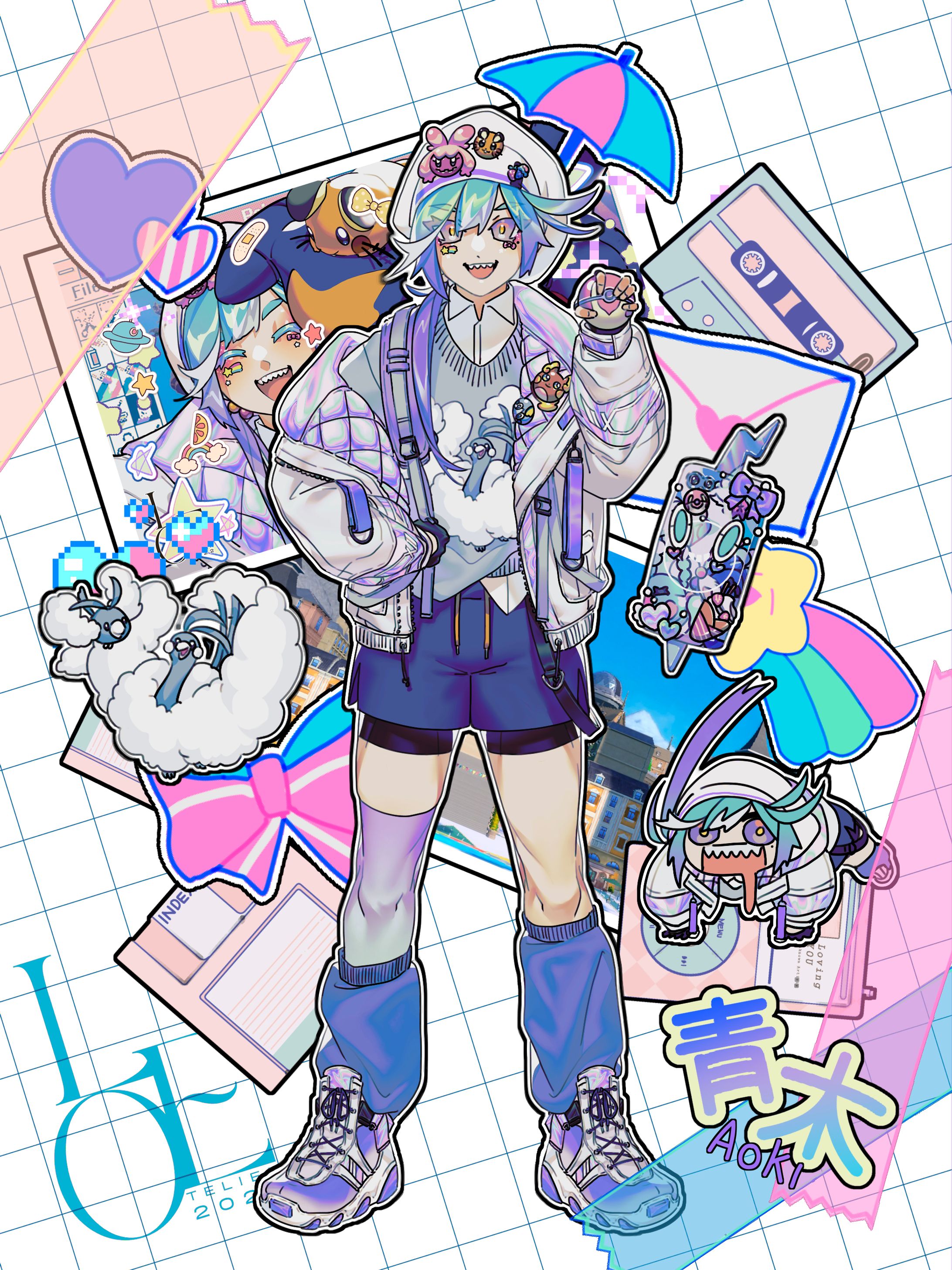 pokemon violet trainersona OC design + illustration-1