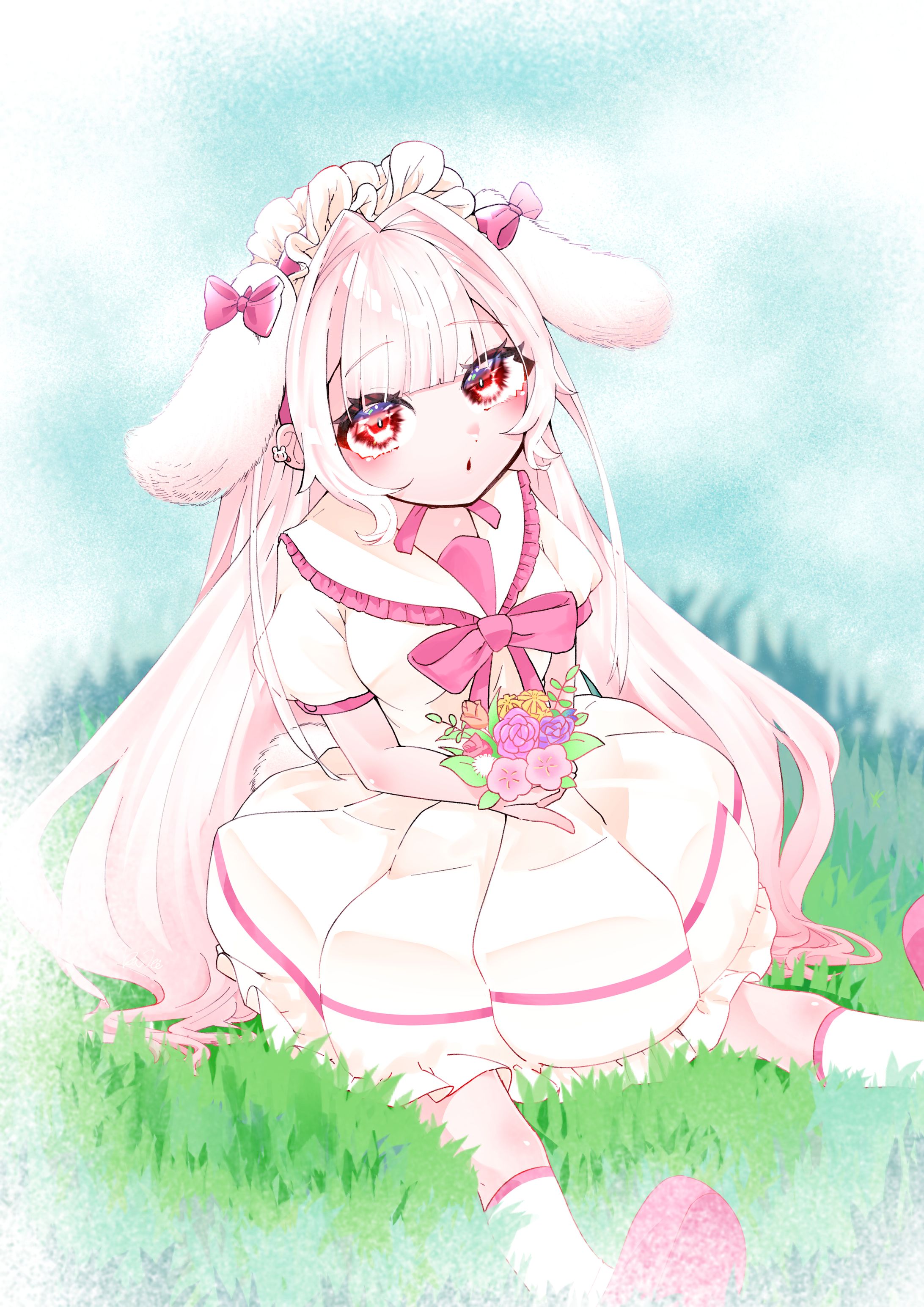 【FULL BODY illustration】Cute Anime Girl 1-1