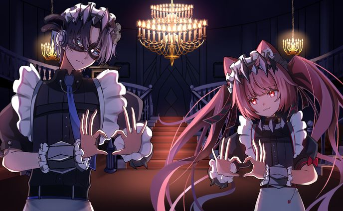 おわり。様×すけぴん様　モエチャッカファイア歌ってみたコラボイラスト