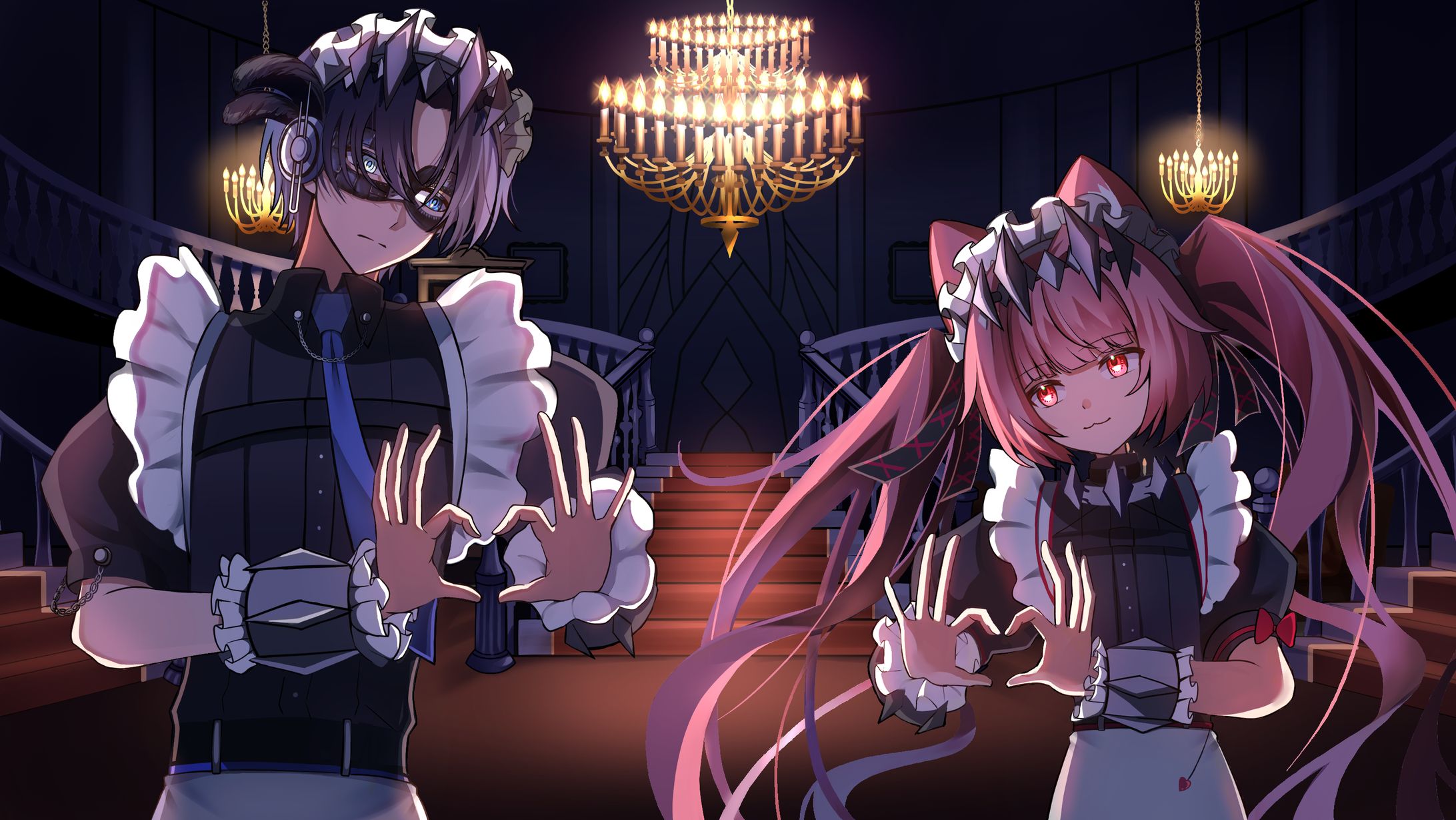 おわり。様×すけぴん様　モエチャッカファイア歌ってみたコラボイラスト-1