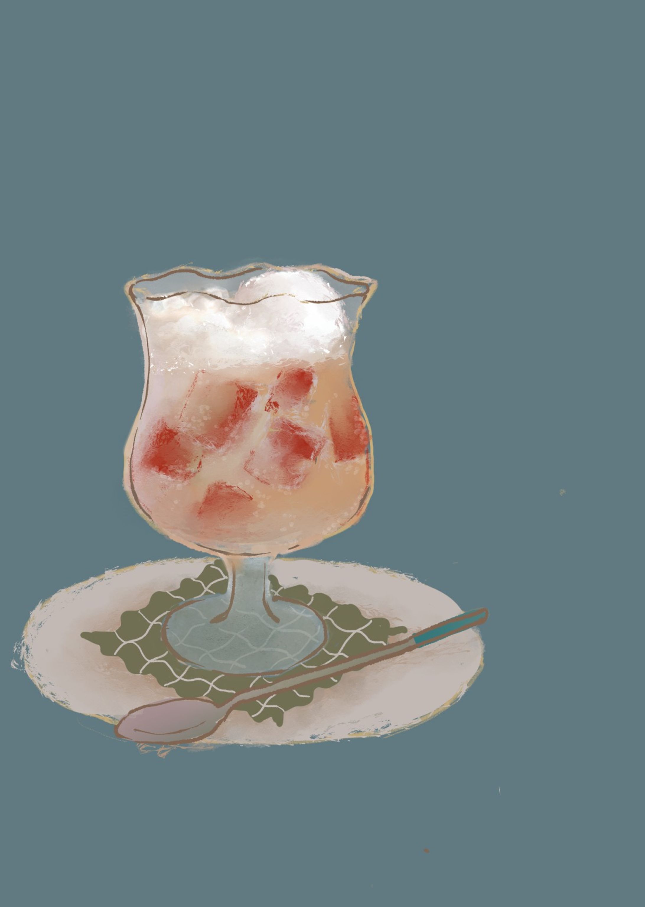 ​【フード】レトロな喫茶店のゼリードリンク-1