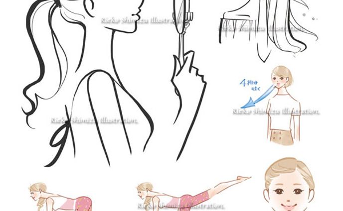 アスコム「医者が教える最高の美肌術」書籍中面イラスト