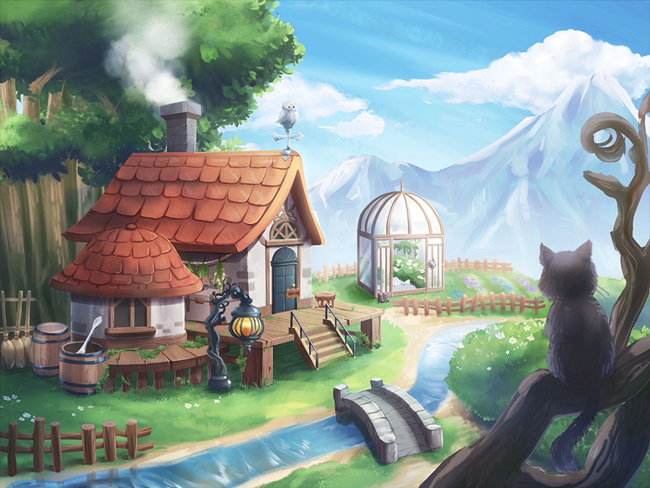 ファンタジー背景　２枚-1