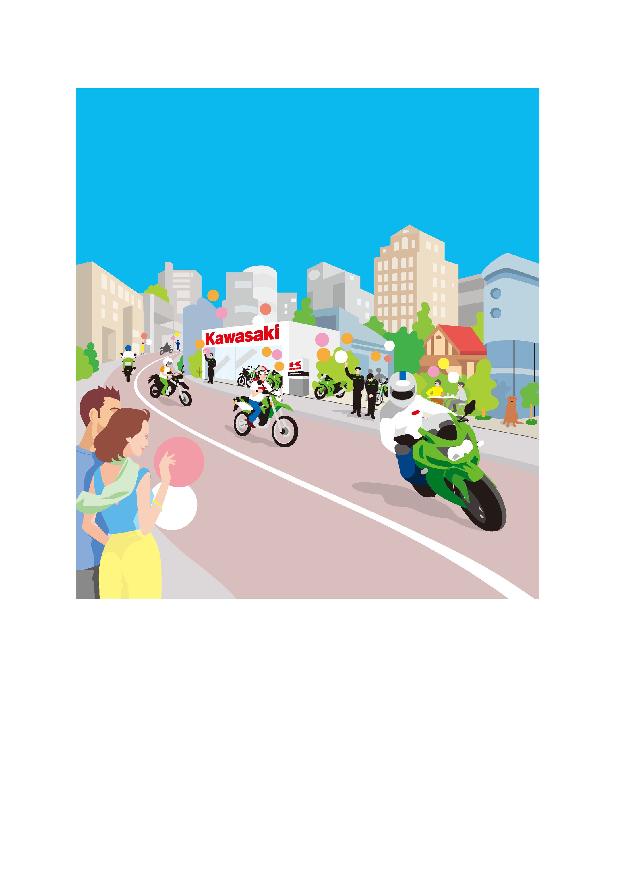 某バイクメーカーイラスト-1
