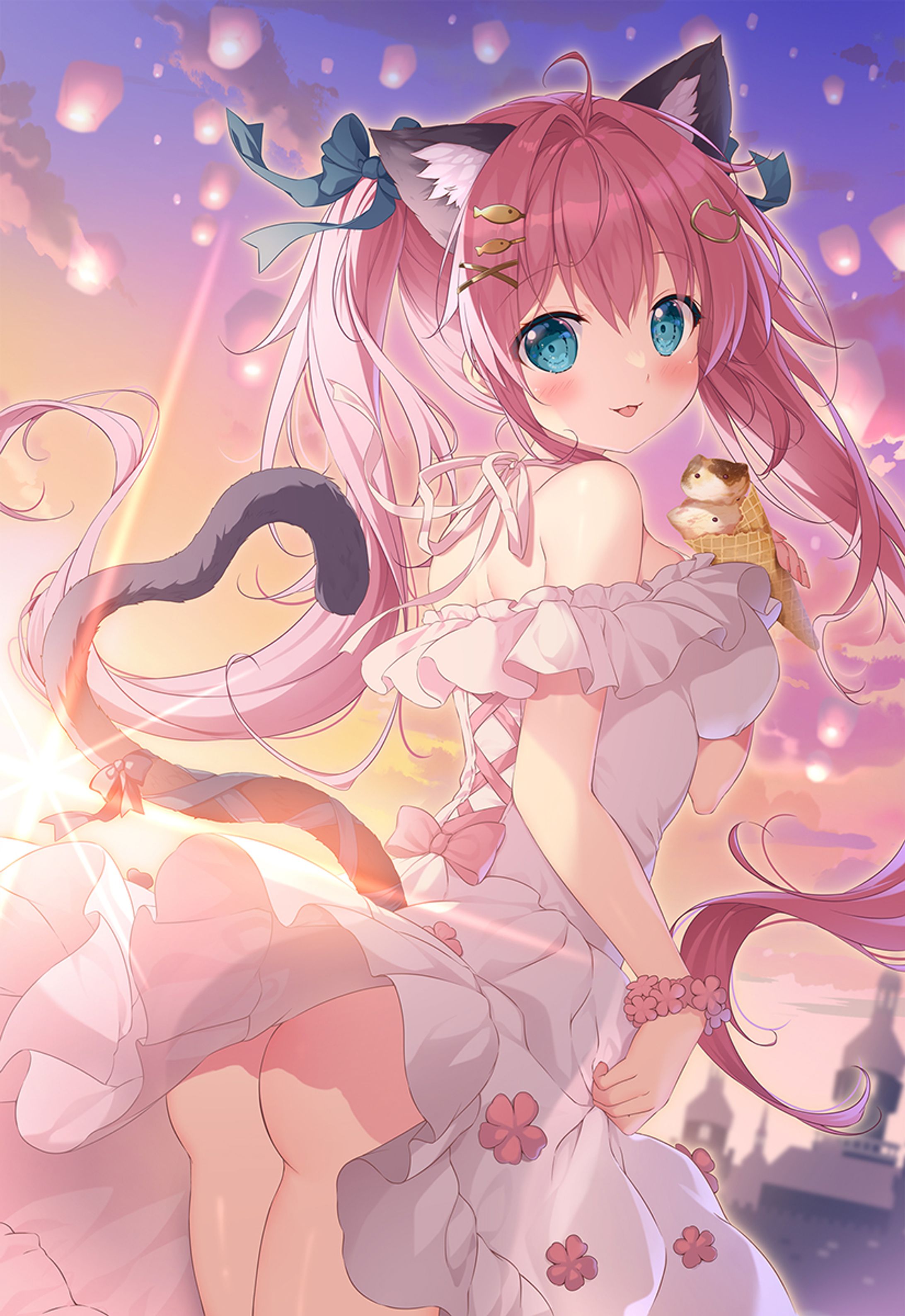 DMMスクラッチ！みけおう「夏の看板娘ちゃん」-1
