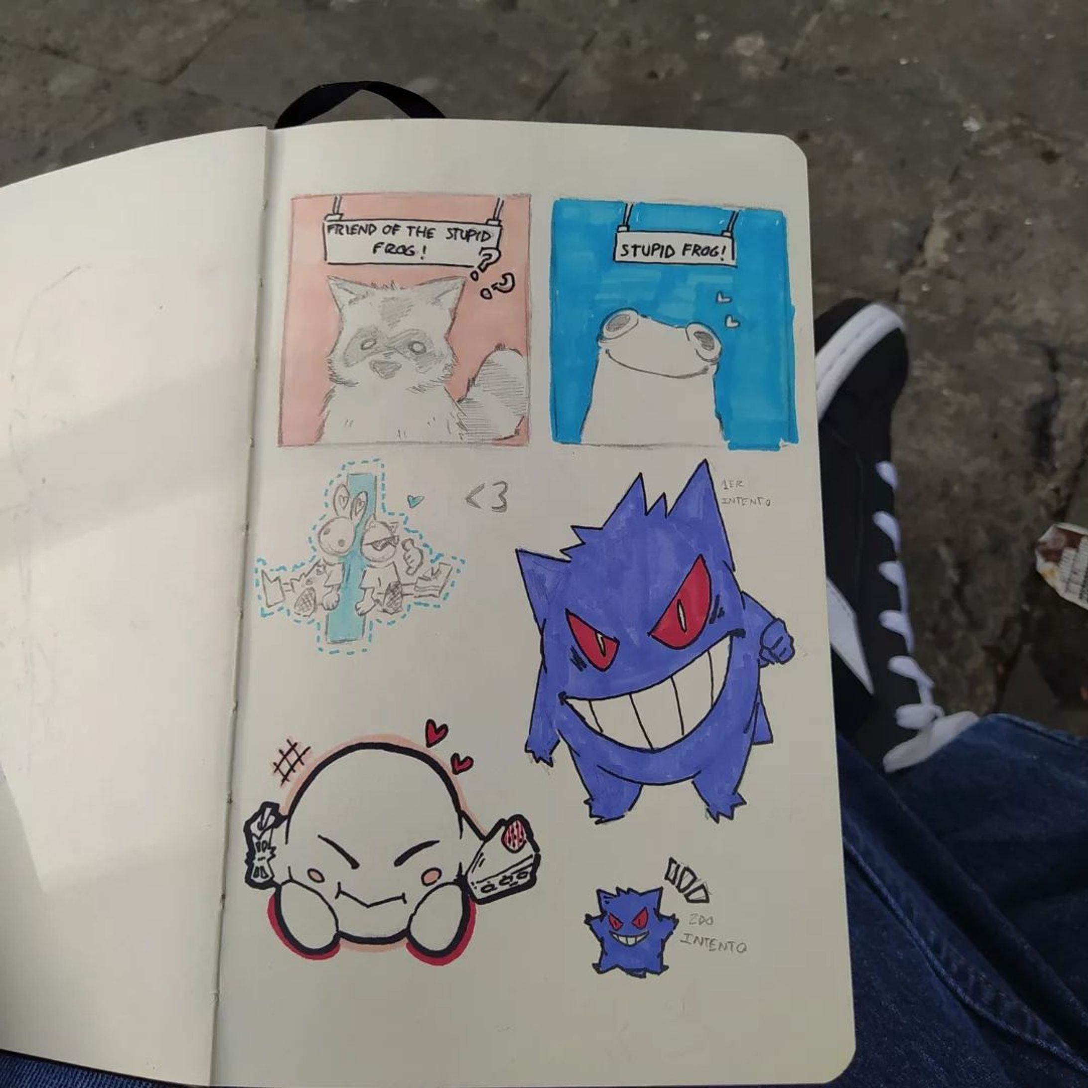 -Más dibujos randoms de mi libreta
-more random draws of my sketchbook :p
•
•
•
[Tags]
#sketch #sketchbook #sketching #sketches #sketchaday#draw #drawings#arte #arts #art🎨. #art #artwork #artist-1