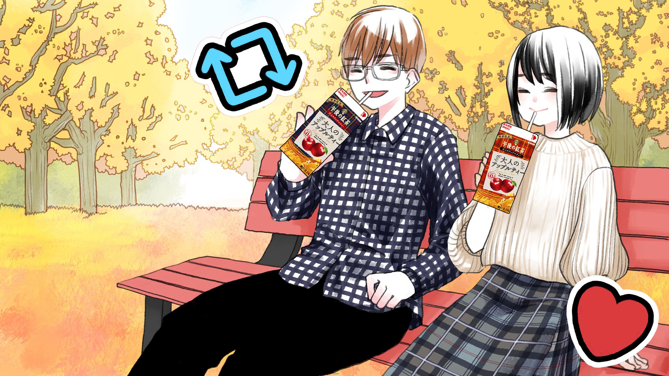 キリンビバレッジ株式会社様のSNS広告イラスト-1