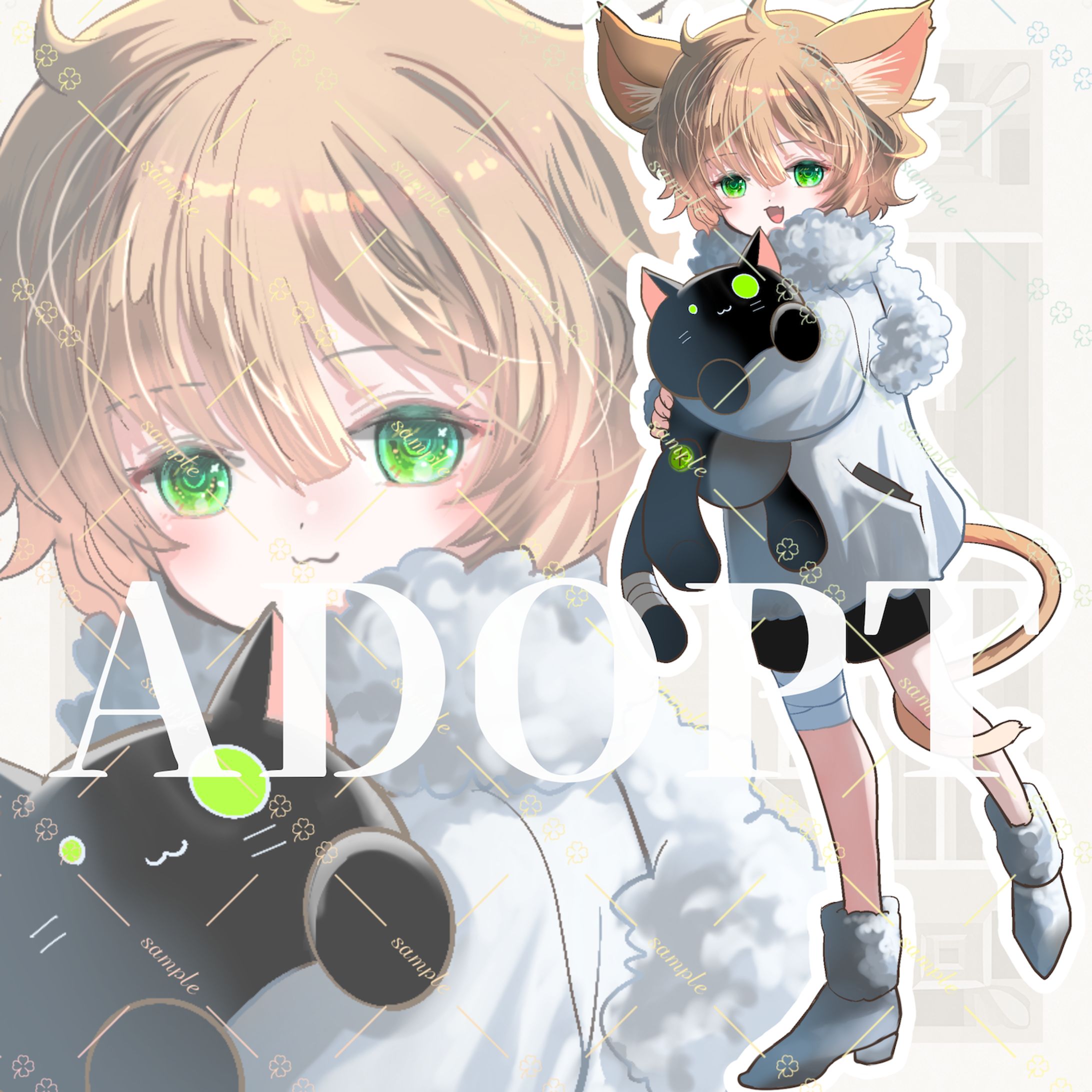 【キャラ販売】立ち絵（猫耳差分）-1