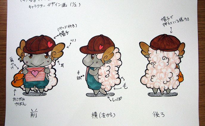 キャラクターデザインのサンプル