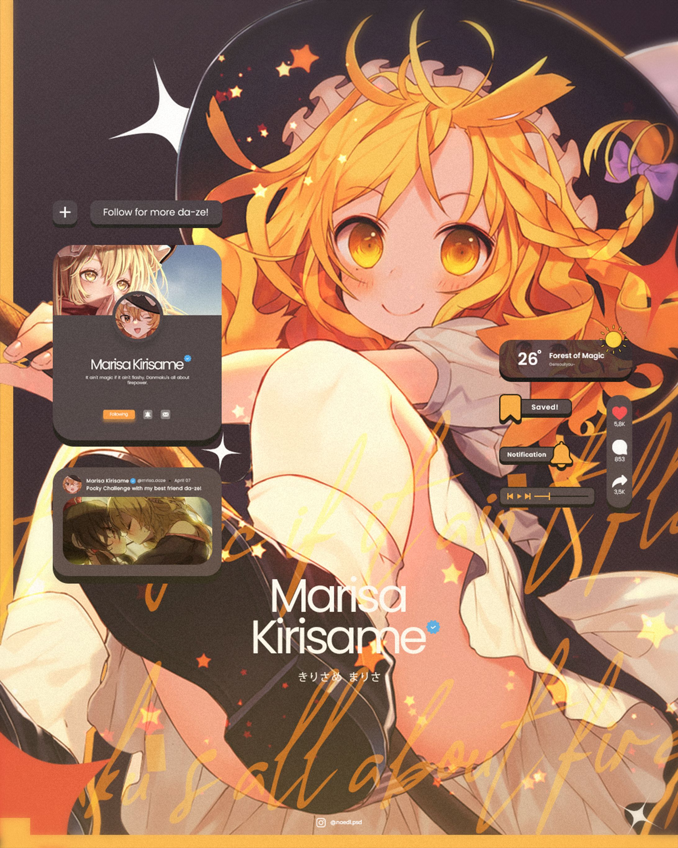 Touhou - Marisa Kirisame ~ POSTER ~-1
