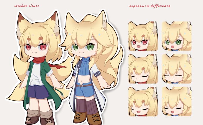 デフォルメイラスト / 紙家レイス