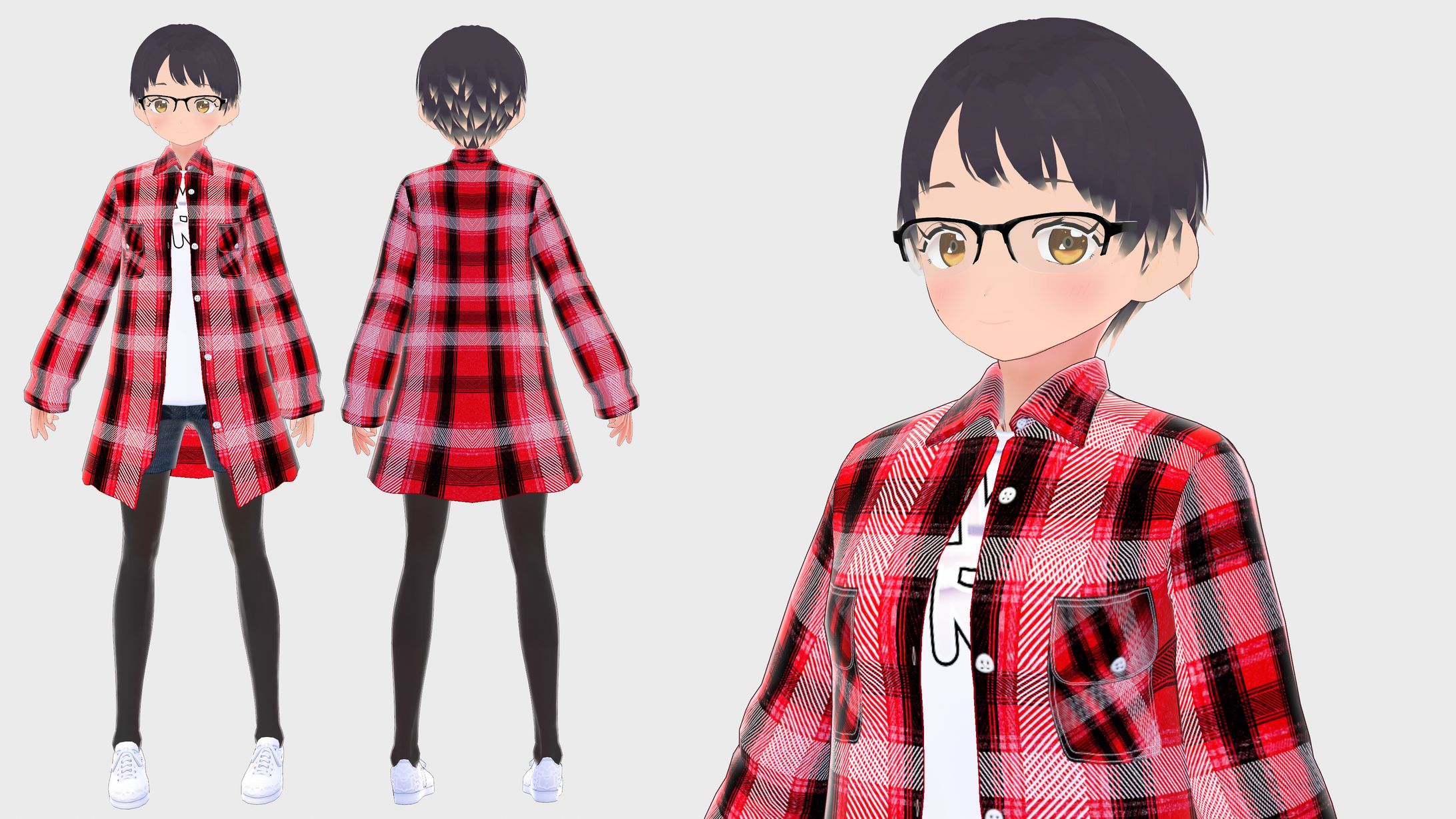 NHK「阿佐ヶ谷アパートメント」ずん飯尾和樹さんの美少女アバター作成-1