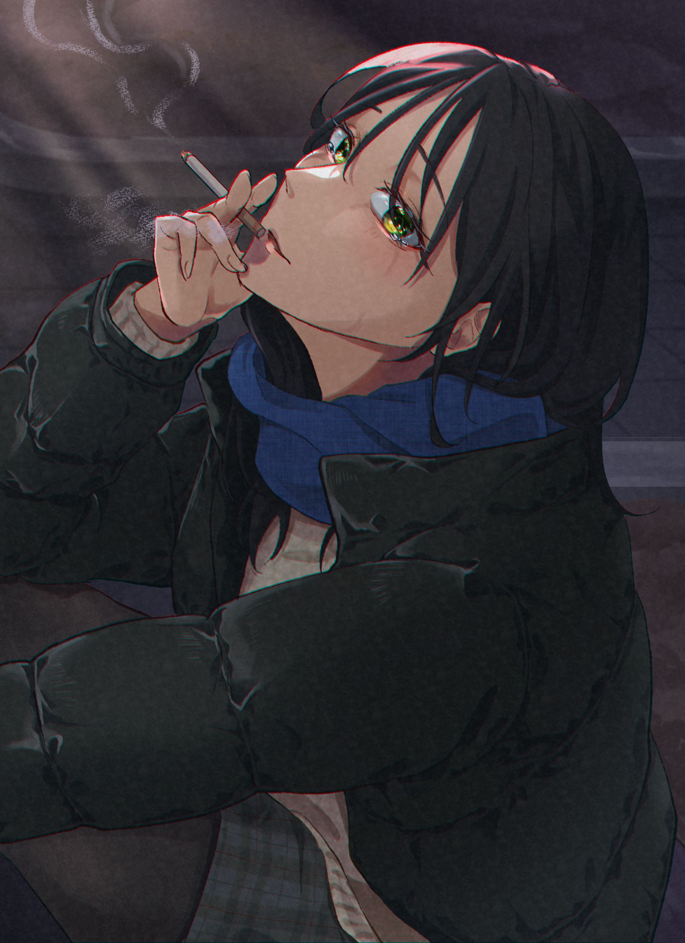 泣いた後の一服-1