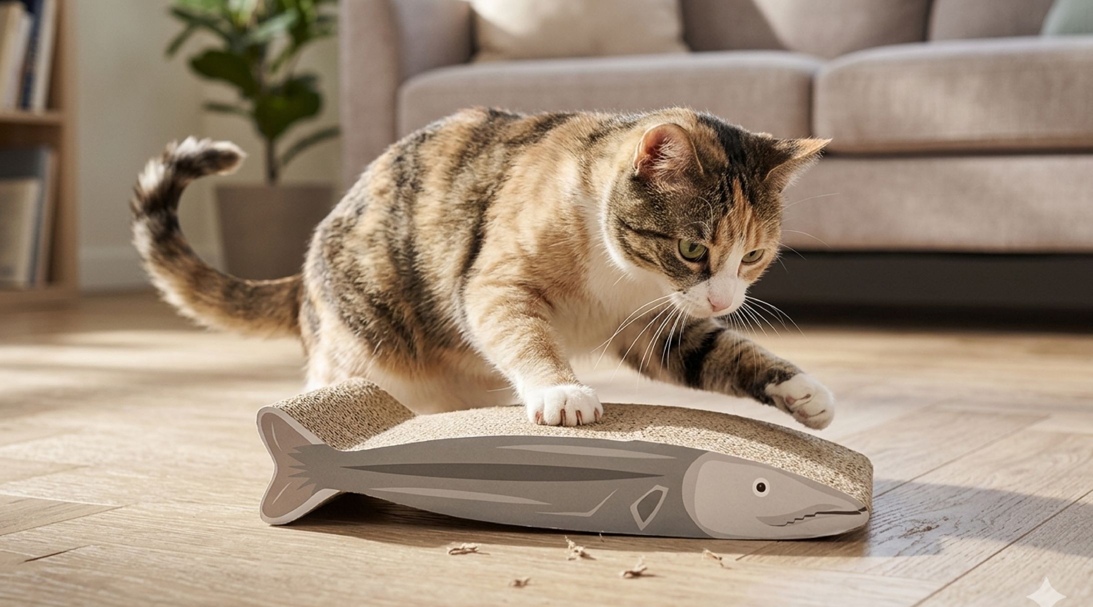 商品デザイン｜魚型猫の爪とぎ-1