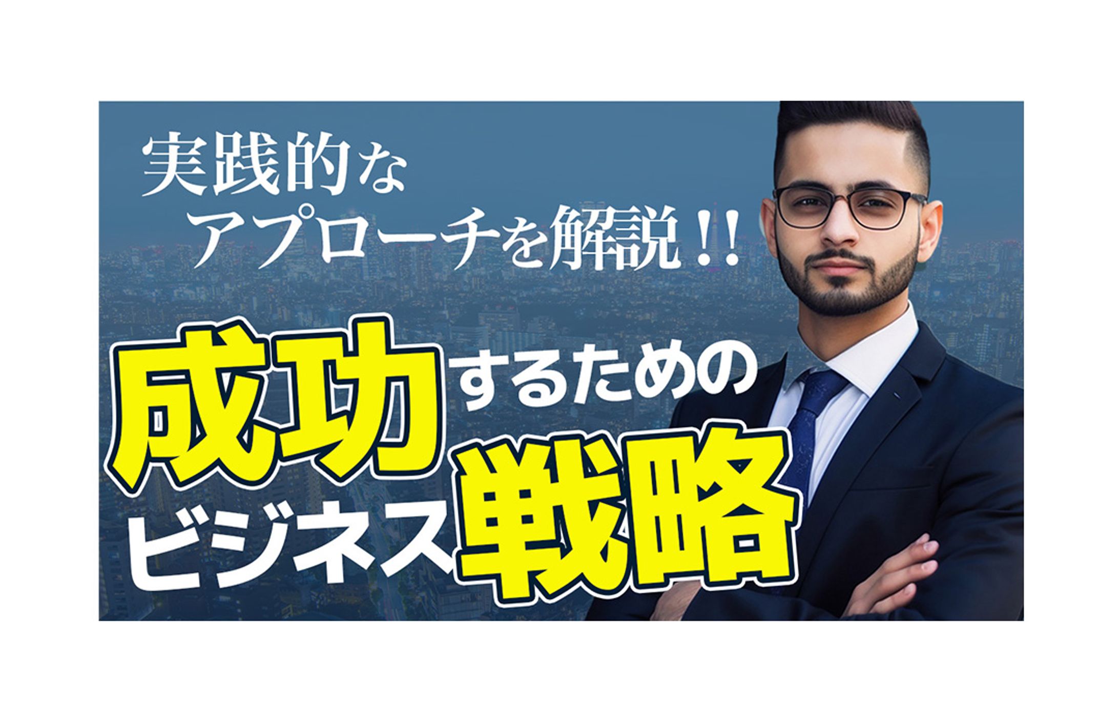 【Sample】ビジネス系YouTubeサムネイル「戦略」-1